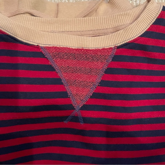 NEW Free People Classic Striped Oversized Crewneck - Picture 6 of 10